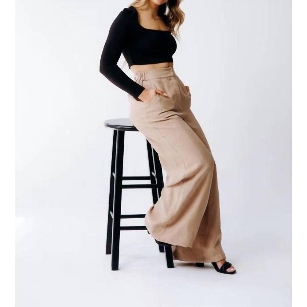NEW MARGO PAIGE margo wide-leg pant in tan in tan